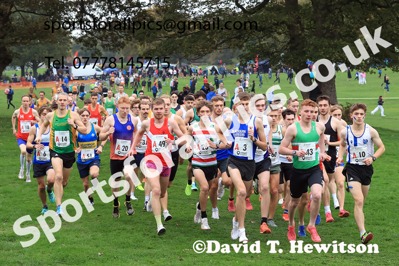Senior Mens relay, 2025 Northern Cross Country Relays, Graves Park, Sheffield. Photo: David T. Hewitson/Sports for All Pics
